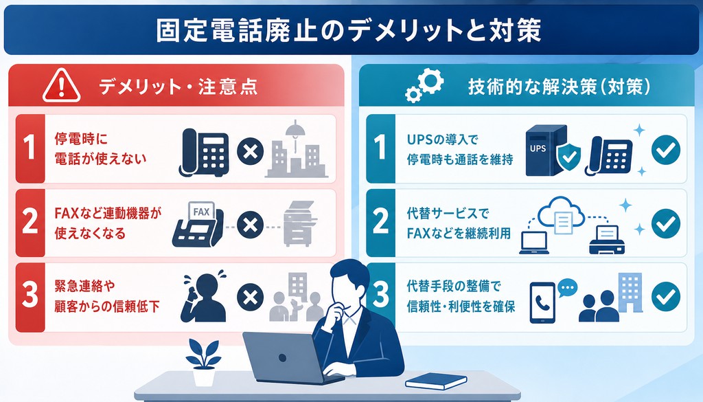 オフィス 固定電話 廃止