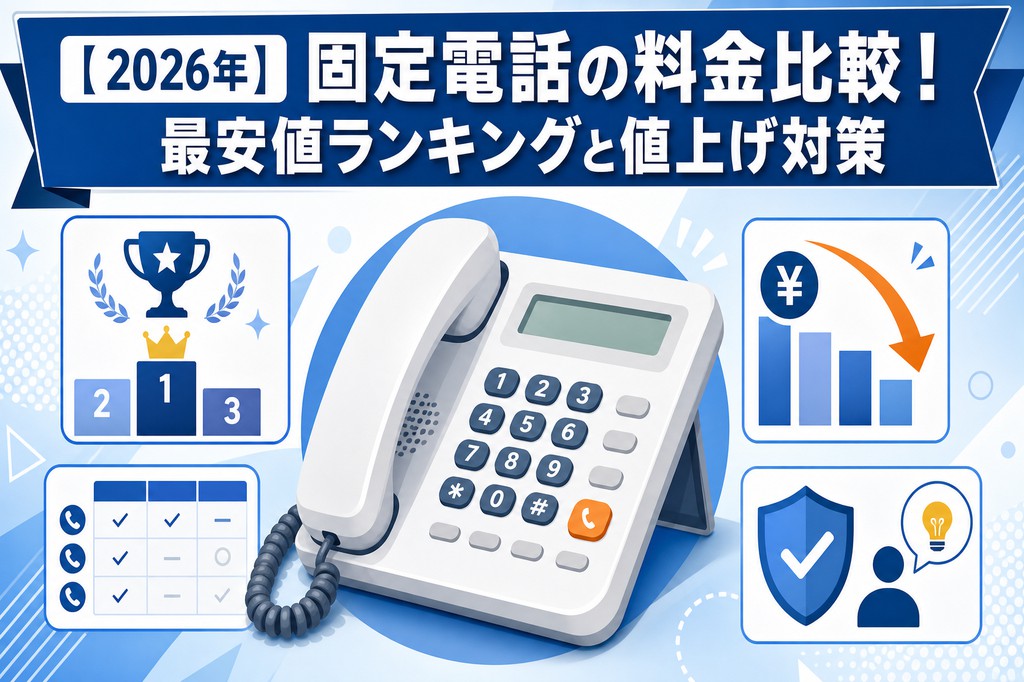 【2026年】固定電話の料金比較！最安値ランキングと値上げ対策