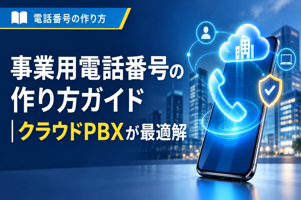 電話番号の作り方2026｜事業用はクラウドPBXが最適解