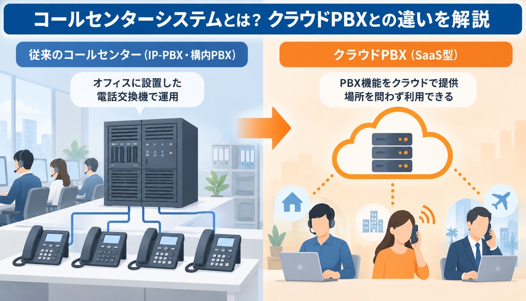 コールセンターシステムとは？クラウドPBXとの違いを解説