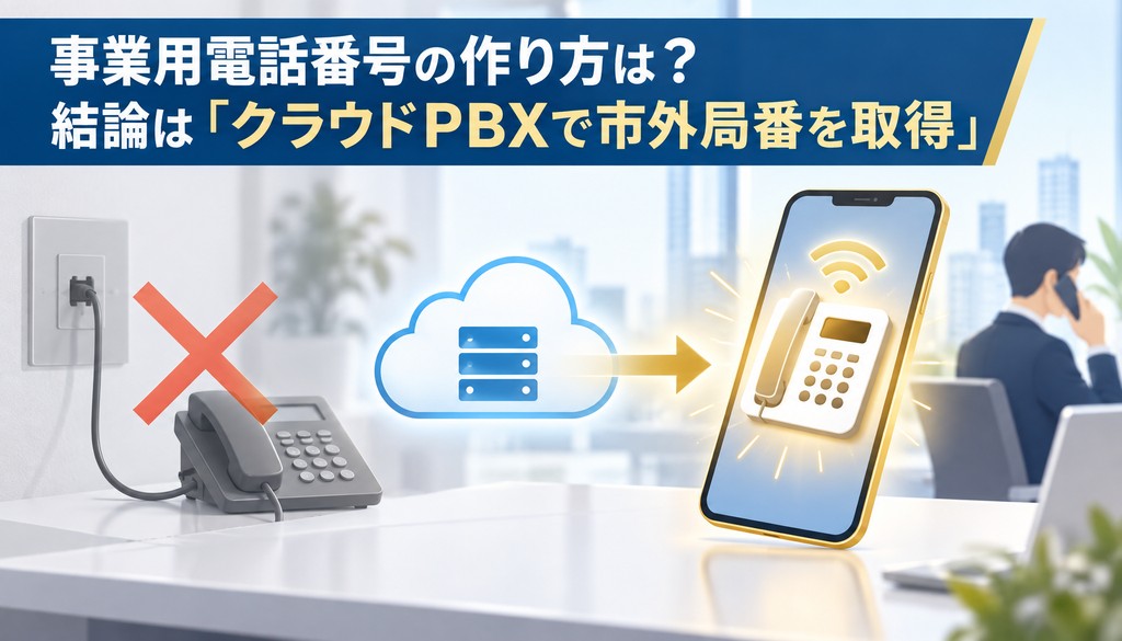 事業用電話番号の作り方は？結論は「クラウドPBXで市外局番を取得」