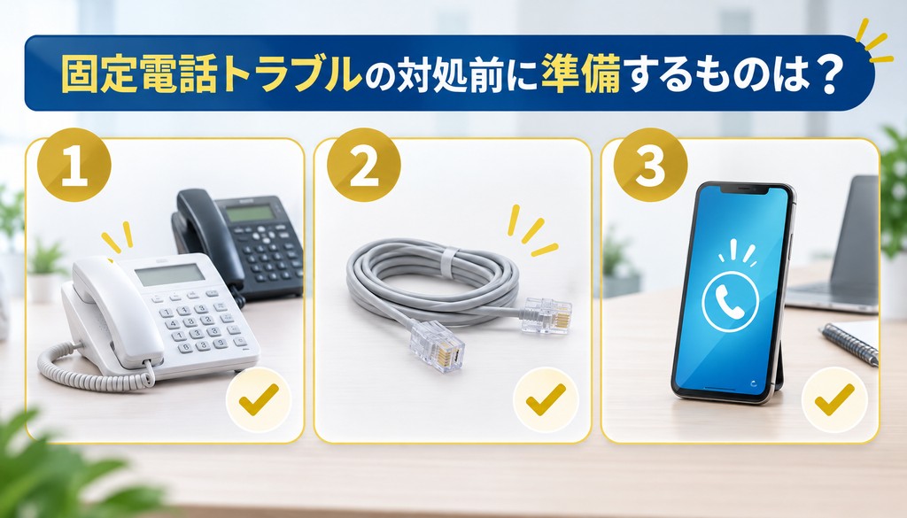 固定電話トラブルの対処前に準備するものは？